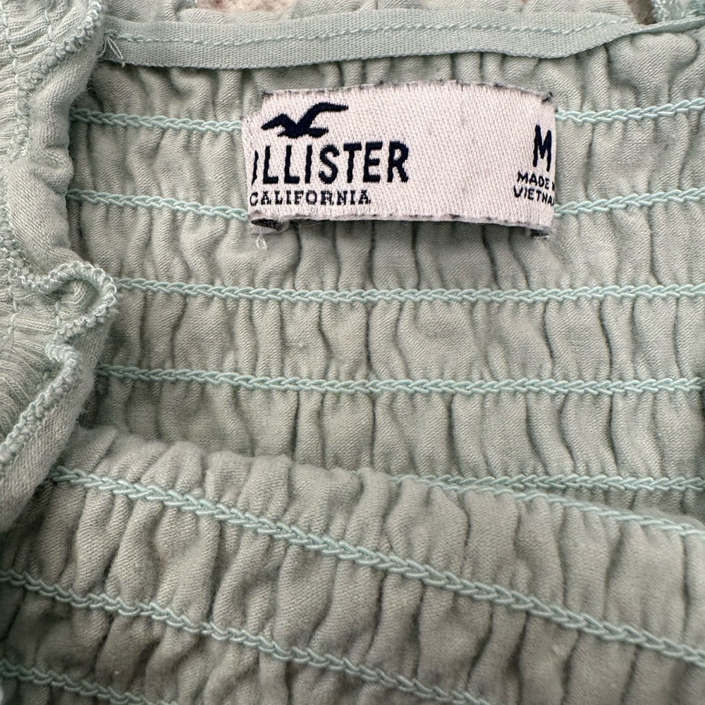 Hollister Light green Smocked Ruffle Strap Crop Tank - Picture 3 of 5